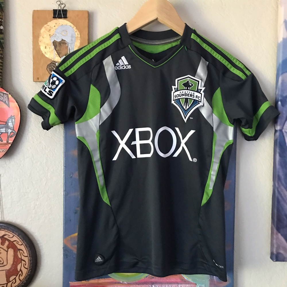 BOYS ADIDAS SEATTLE SOUNDERS 2012 AWAY KIT SMALL